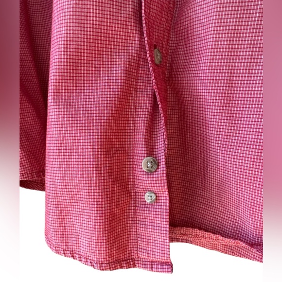 Wrangler Rugged Wear Wrinkle Resist Red Plaid Long Sleeve Button Down Mens Large - Picture 7 of 7